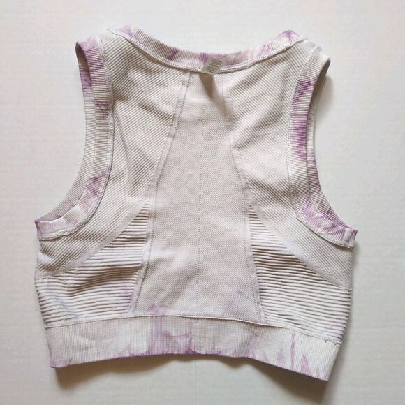 Offline Aerie Sports Bra Womens XS Pink Tie Dye Crop Tank Gym Workout Yoga Run - Picture 8 of 8